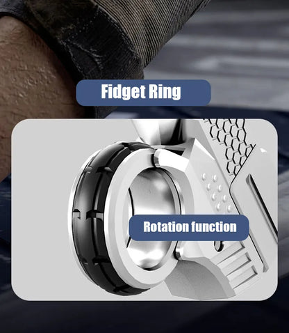 Alloy Gun Fidget Ring EDC Fidget Spinner Metal Hand Spinner Adult Fidget Toys ADHD Tool Anxiety Stress Relief Toys Office Toys