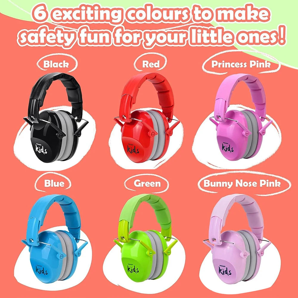 ZOHAN Kid Earmuffs Hearing Safety Protection Passive Noise Reduction Earmuffs Foldable Ear Defenders For Toddler Autism Children