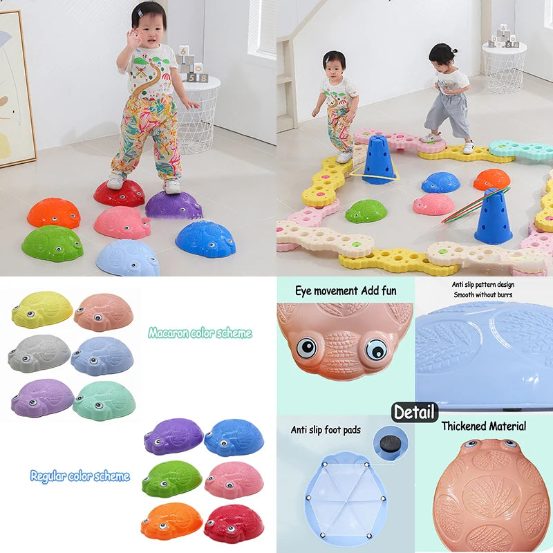 Children Balance Stepping Stones Toy Foot Tactile Sensory Integration Training Parish Party Game Autism Kids Outdoor Social Game