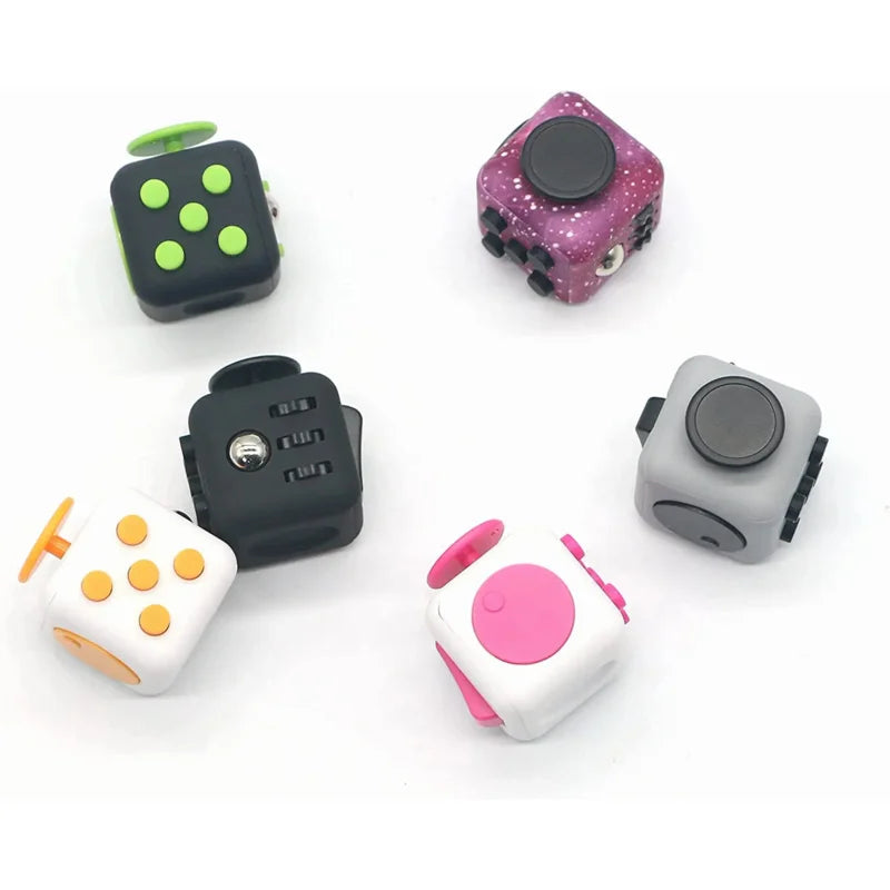 Creative Solid Color Fidget Dice handheld cube Release Stress Autism Anxiety Adult Kids Relief Anti-Stress finger children toys