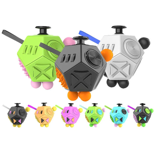12 Sides Fidget Cube Toys Anti-Stress Antistress Sensory Toys For Children Kids Adults Autism ADHD OCD Anxiety Relief Focus