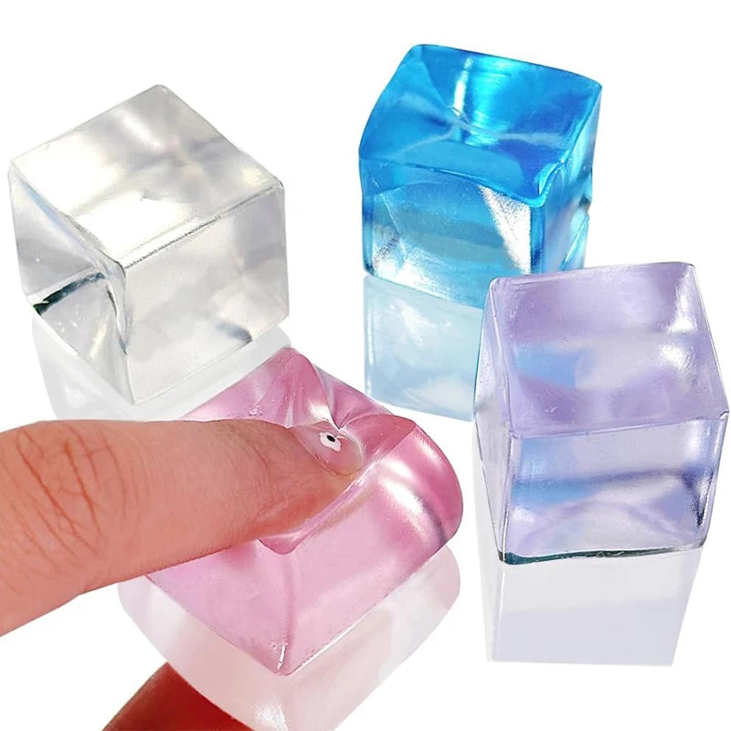 10Pcs Squishy Ice Cube Fidget Toy For Autism Anxiety ADHD Anti Stress Squeeze Ball Party Favors Gifts Kids And Adults