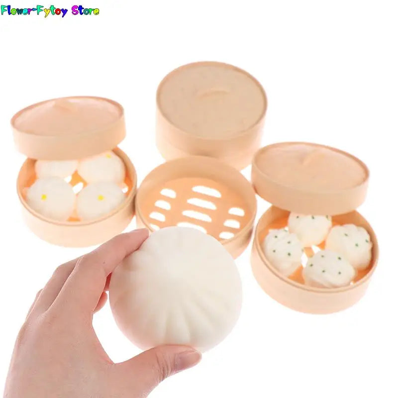 1 SET Fidget Sensory Toy Steamer Of Steamed Stuffed Bun Autism Special Needs Stress Reliever Stress Soft Relieve Toy