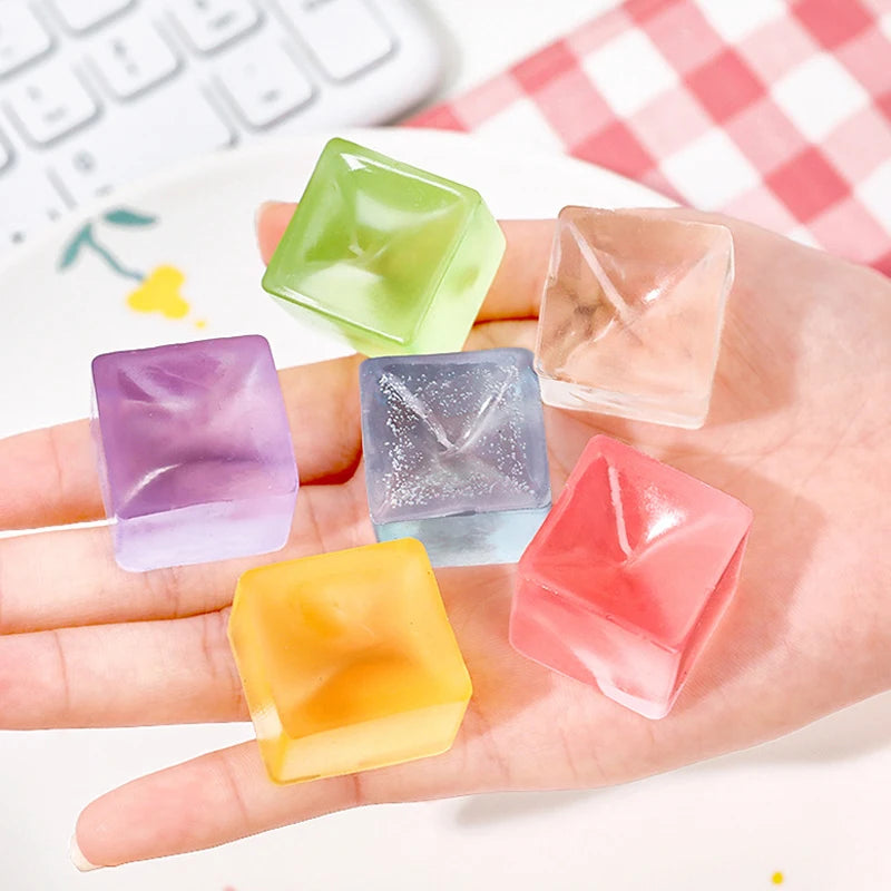 10Pcs Squishy Ice Cube Fidget Toy For Autism Anxiety ADHD Anti Stress Squeeze Ball Party Favors Gifts Kids And Adults