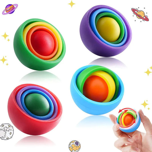 3D Rotation Ball Fidget Gyro Sensory Toys for Kids Teens Adults Children ADHD Autism Stress Relief Hand Fidget Spinner Gyroscope