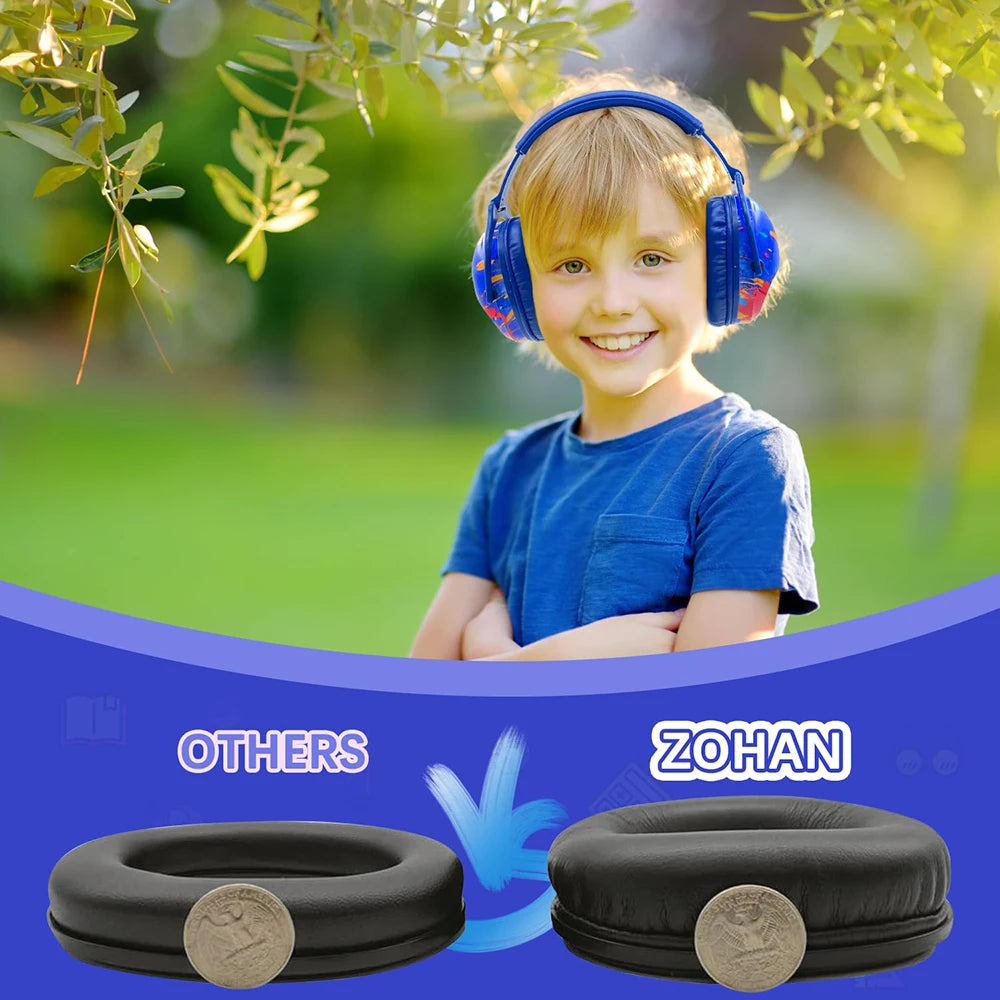 ZOHAN Kid Hearing Protection Earmuffs Ear Defenders Safety Noise Reduction Earmuff NRR 25dB For Toddlers Children Autism