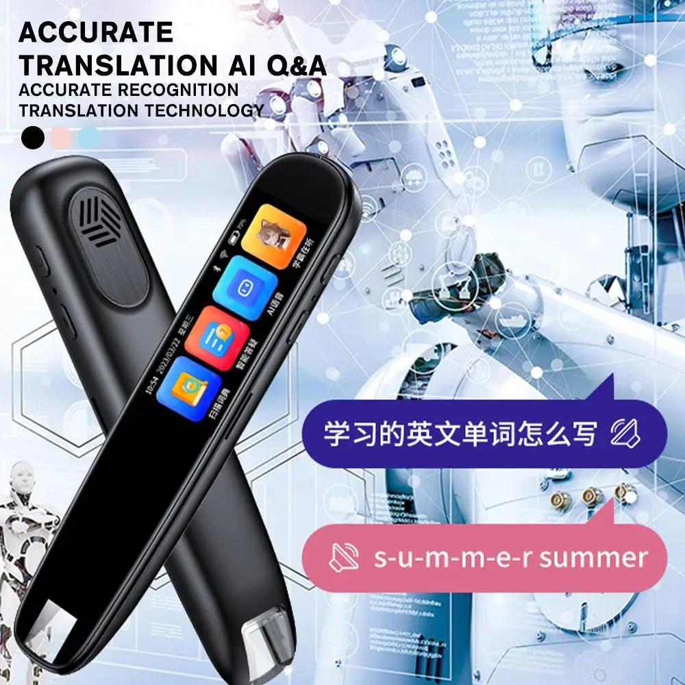 Translator 112 Languages Reading Pen For Dyslexia Autism Smart Voice Portable Scanner Pen Instant Smart Voice Translator Device