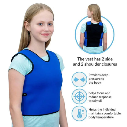 Sensory Compression Vest, Low Pressure Comfort Against Autism, Hyperactivity, Mood Disorder, For Children, Adolescents And Child