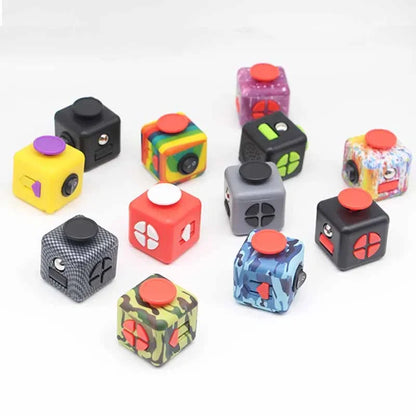 Creative Solid Color Fidget Dice handheld cube Release Stress Autism Anxiety Adult Kids Relief Anti-Stress finger children toys