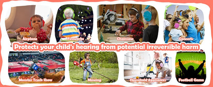 ZOHAN Kid Earmuffs Hearing Safety Protection Passive Noise Reduction Earmuffs Foldable Ear Defenders For Toddler Autism Children