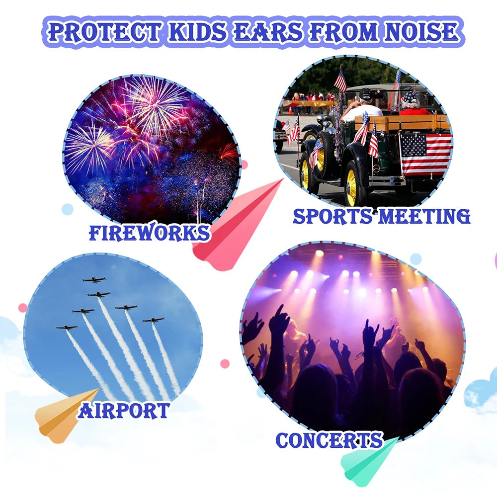 ZOHAN Kid Hearing Protection Earmuffs Ear Defenders Safety Noise Reduction Earmuff NRR 25dB For Toddlers Children Autism