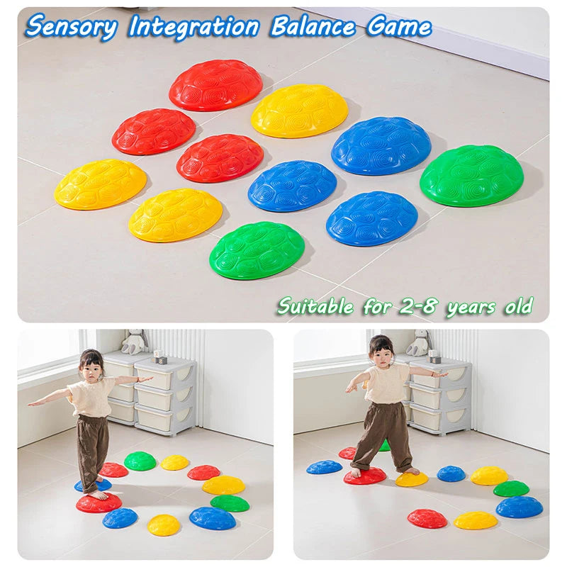 Children Balance Stepping Stones Toy Foot Tactile Sensory Integration Training Parish Party Game Autism Kids Outdoor Social Game