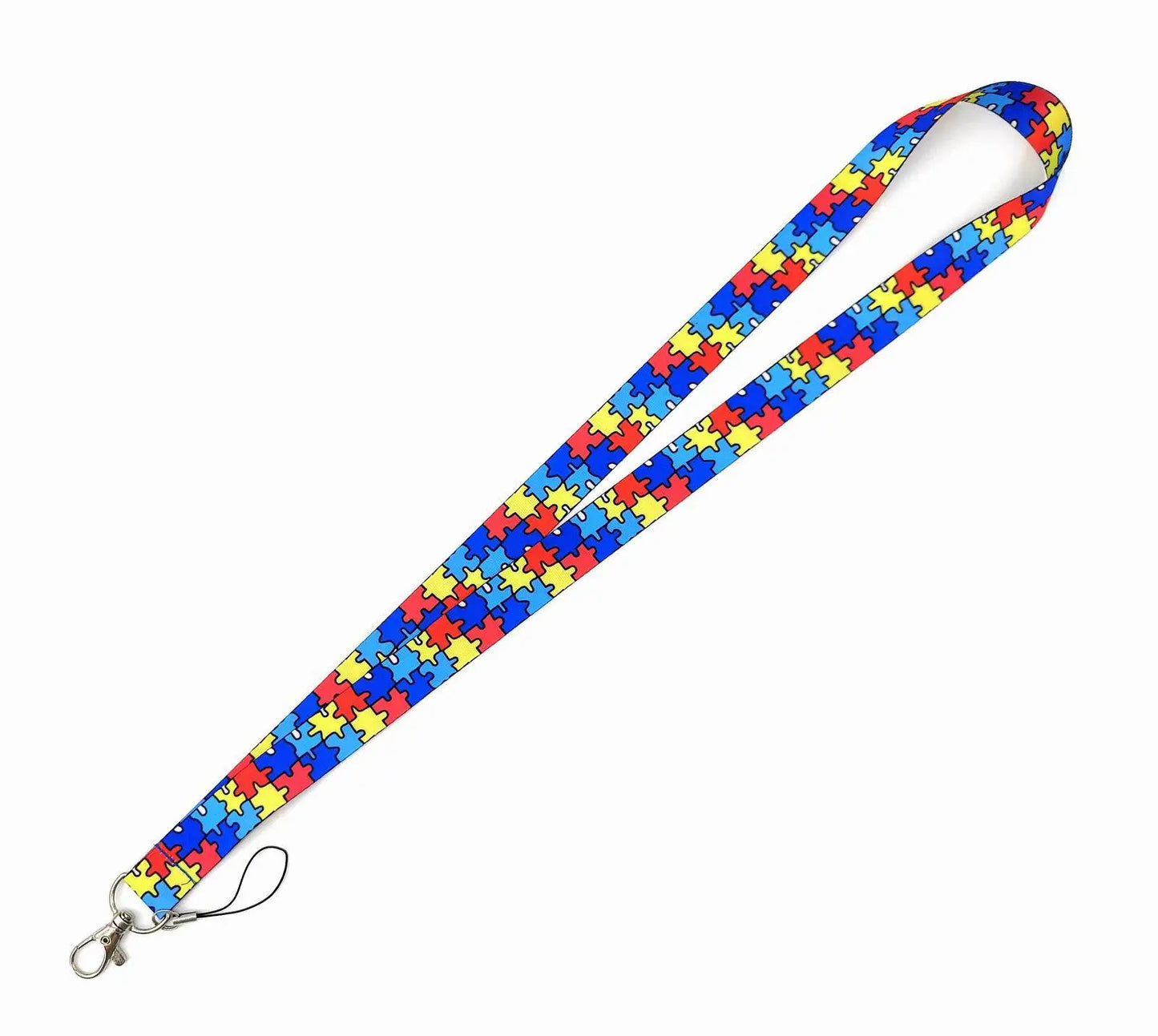 Wholesale Autism Cartoon Creative Lanyard Card Holder Student Hanging Neck Phone Lanyard Badge Subway Access Card Holder