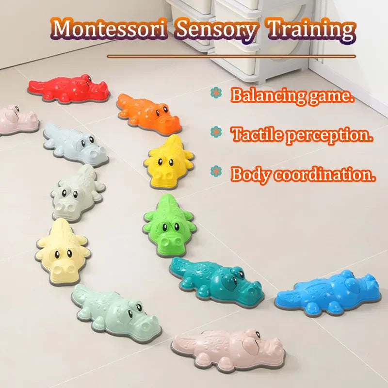 Children Balance Stepping Stones Toy Foot Tactile Sensory Integration Training Parish Party Game Autism Kids Outdoor Social Game