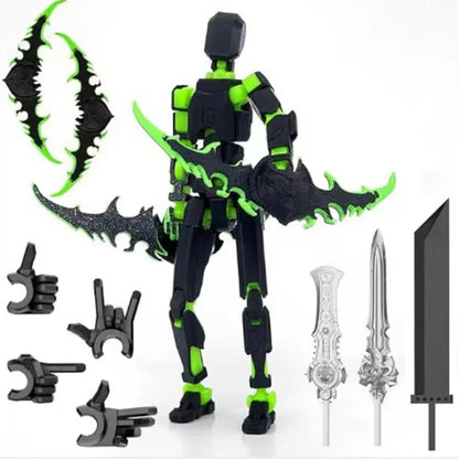 Titan T13 Action Figures Lucky Dummy 13 Robot Anime Figures Fidget Toys for Boy Autism Sensory Multi Joints Movable Gadget Toys