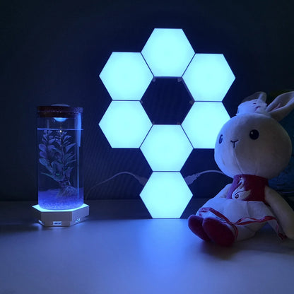 Splicing Modular Geometry Night Light  Hexagonal Led Lamps Wall Panels for Autism, Calming and Sensory  Aid Room Decor