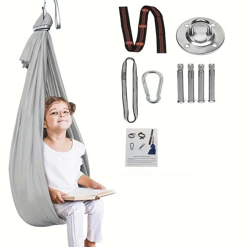 Relieve Autism Indoor Swing Hammock Therapy Swing Children's Elastic Swing Sensory Training Hammock with Stand