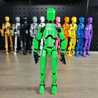 Titan T13 Action Figures Lucky Dummy 13 Robot Anime Figures Fidget Toys for Boy Autism Sensory Multi Joints Movable Gadget Toys