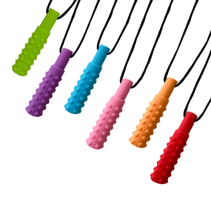 10pcs Baby Silicone Teether Kids Chew Necklace Sensory Chewy Pendant Oral Motor Toys Therapy Tools for Autism chidren's goods