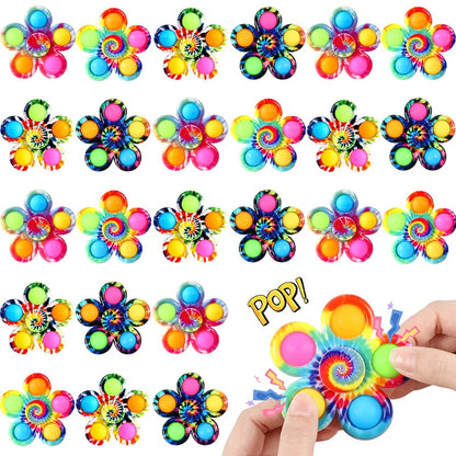 5/10/20PCS Rainbow Fidget Spinner Push Bubble ADHD Anxiety Stress Relief Sensory Toys for Kids Adult Party Favor антистресс