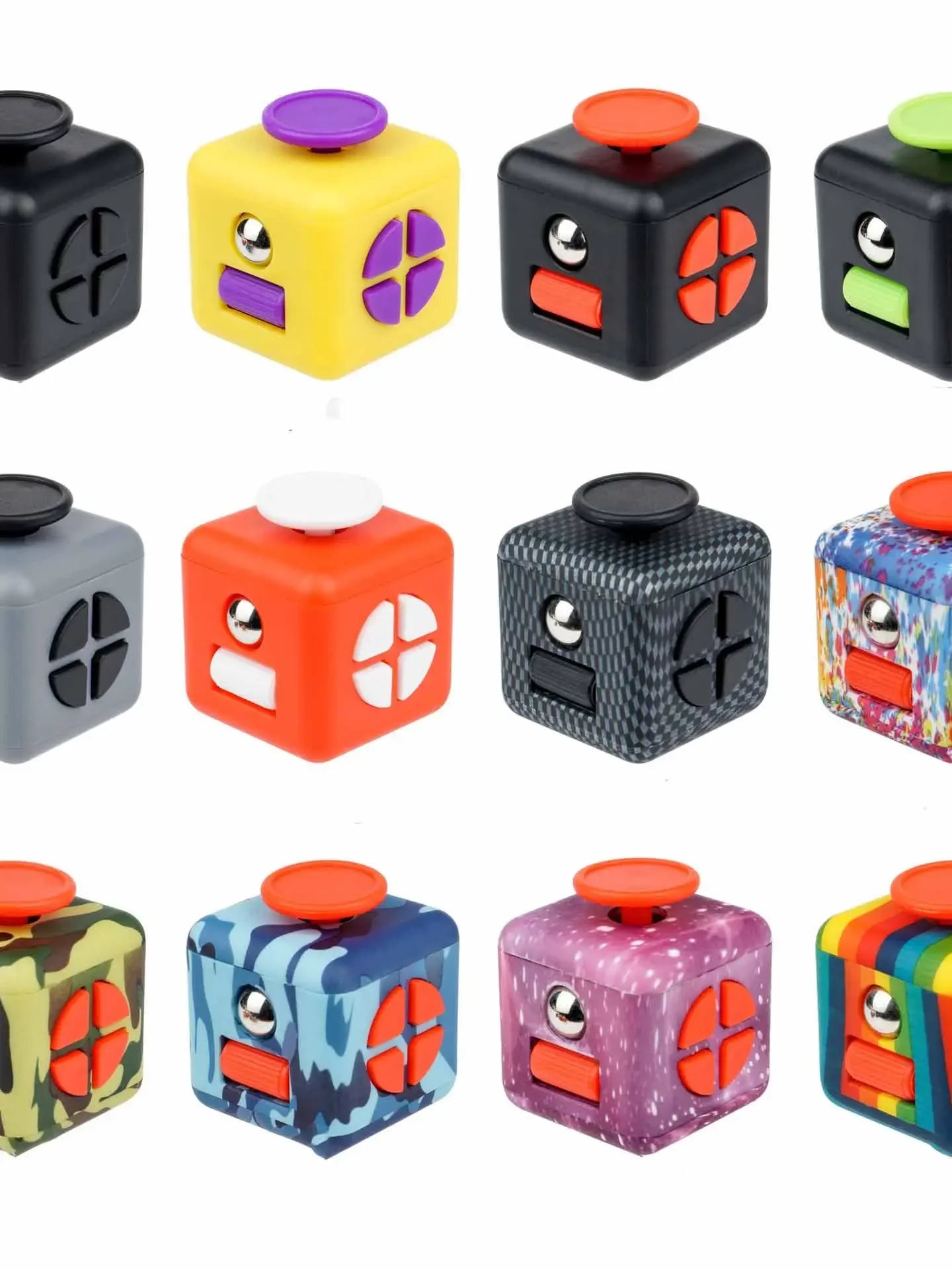 Creative Solid Color Fidget Dice handheld cube Release Stress Autism Anxiety Adult Kids Relief Anti-Stress finger children toys