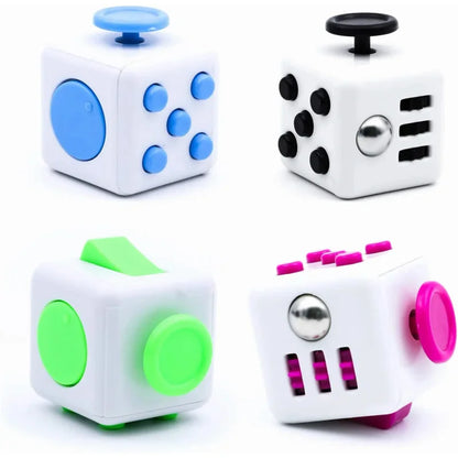 Creative Solid Color Fidget Dice handheld cube Release Stress Autism Anxiety Adult Kids Relief Anti-Stress finger children toys