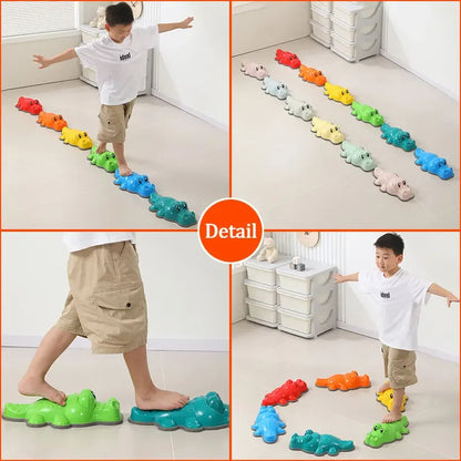 Children Balance Stepping Stones Toy Foot Tactile Sensory Integration Training Parish Party Game Autism Kids Outdoor Social Game