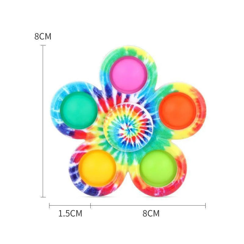 5/10/20PCS Rainbow Fidget Spinner Push Bubble ADHD Anxiety Stress Relief Sensory Toys for Kids Adult Party Favor антистресс