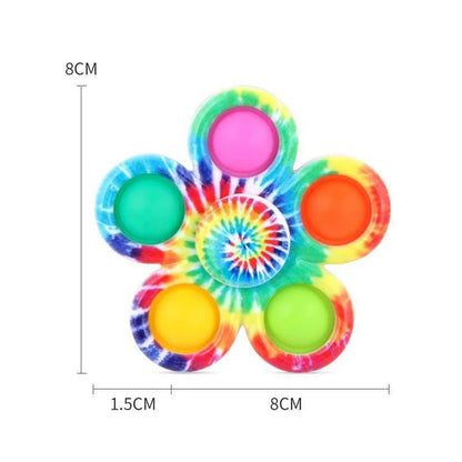 5/10/20PCS Rainbow Fidget Spinner Push Bubble ADHD Anxiety Stress Relief Sensory Toys for Kids Adult Party Favor антистресс