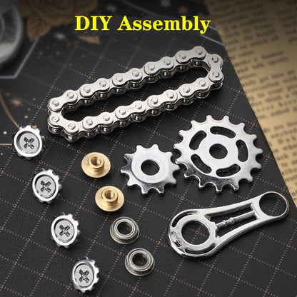 Mechanical Fidget Spinner Punk Style Design Metal Hand Spinner Chain ADHD Stress Relief EDC Fidget Toys Portable Pocket Toys Kid