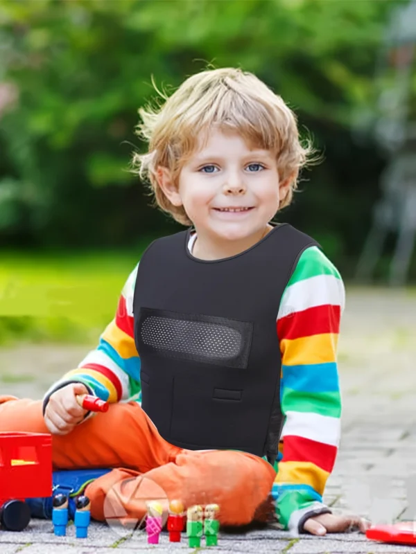 Sensory Compression Vest Deep Pressure Comfort for Autism, Hyperactivity, Mood Processing Disorders, Breathable, Form-Fitting