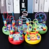 Baby Montessori Educational Math Toy Kids Circles Bead Wire Maze Roller Coaster for Children Montessori Wooden Toys Wood Puzzles - Image 2